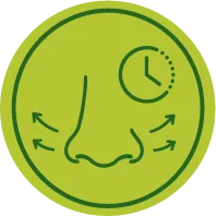 Icono de alivio temporal de la congestión nasal